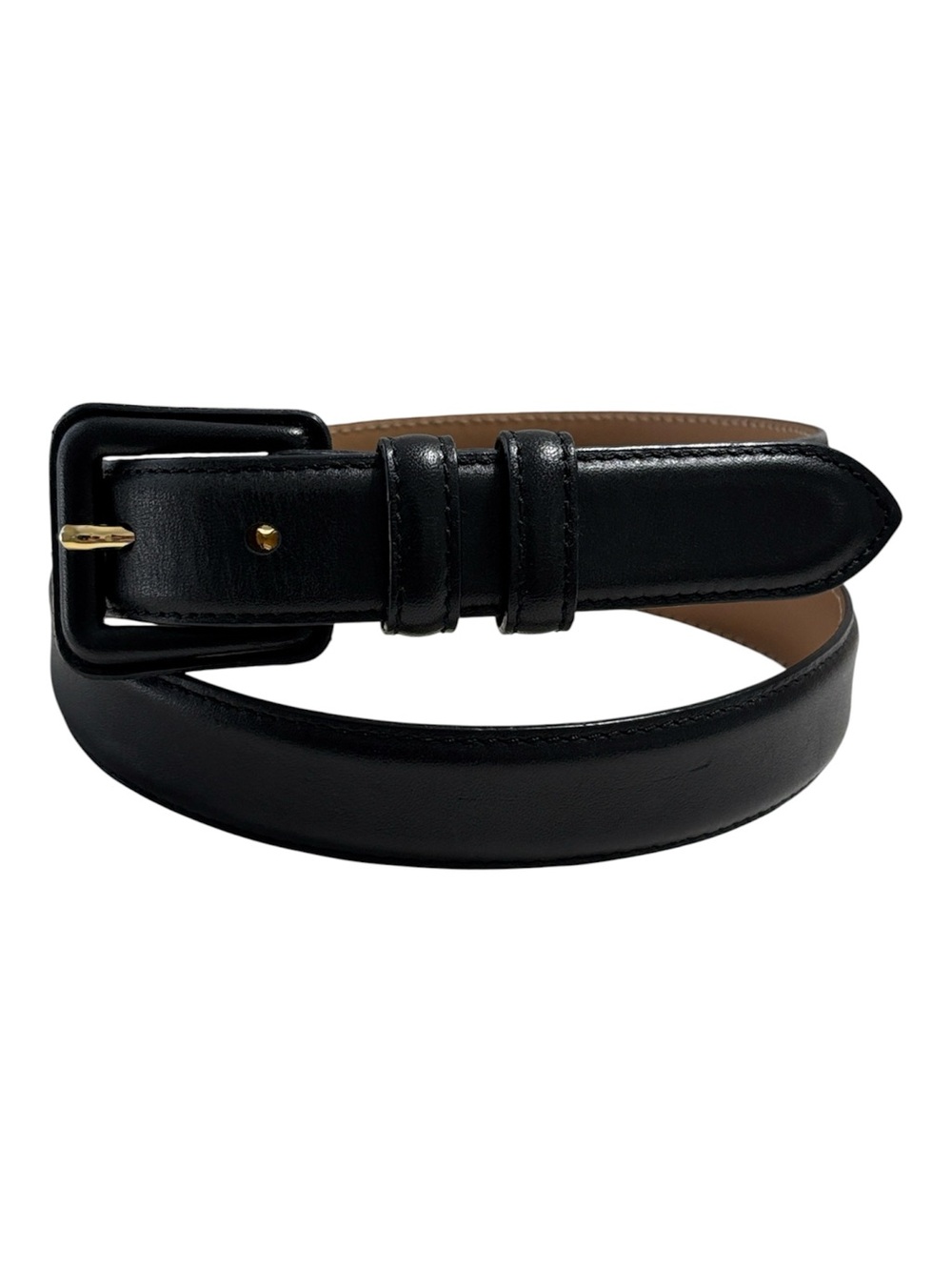Talbots Classic Black Women's Leather Belt. Size Large. Made in Italy.